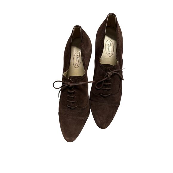 Vintage Brown Suede Lace-Up Heels Women’s 9B - Picture 5 of 7